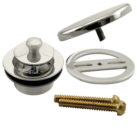 Westbrass Twist & Close Tub Trim Set W/ Floating Overflow Faceplate in Polished Nickel D94H-05